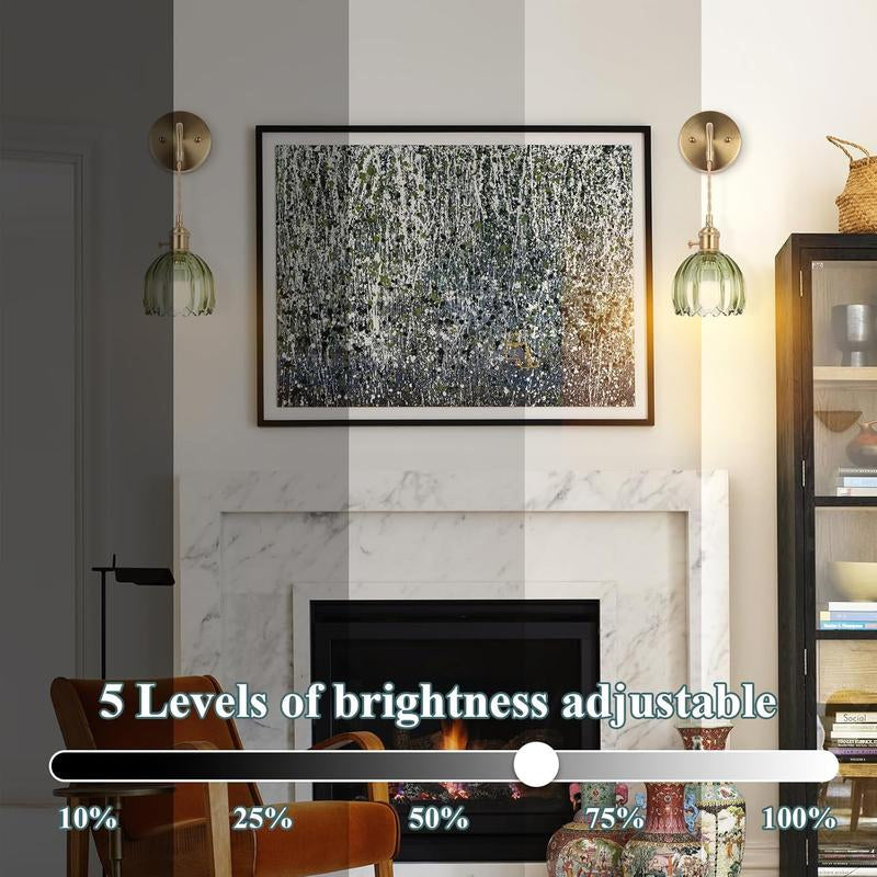 Sakerplus Battery-Powered RGB Wall Sconce Set