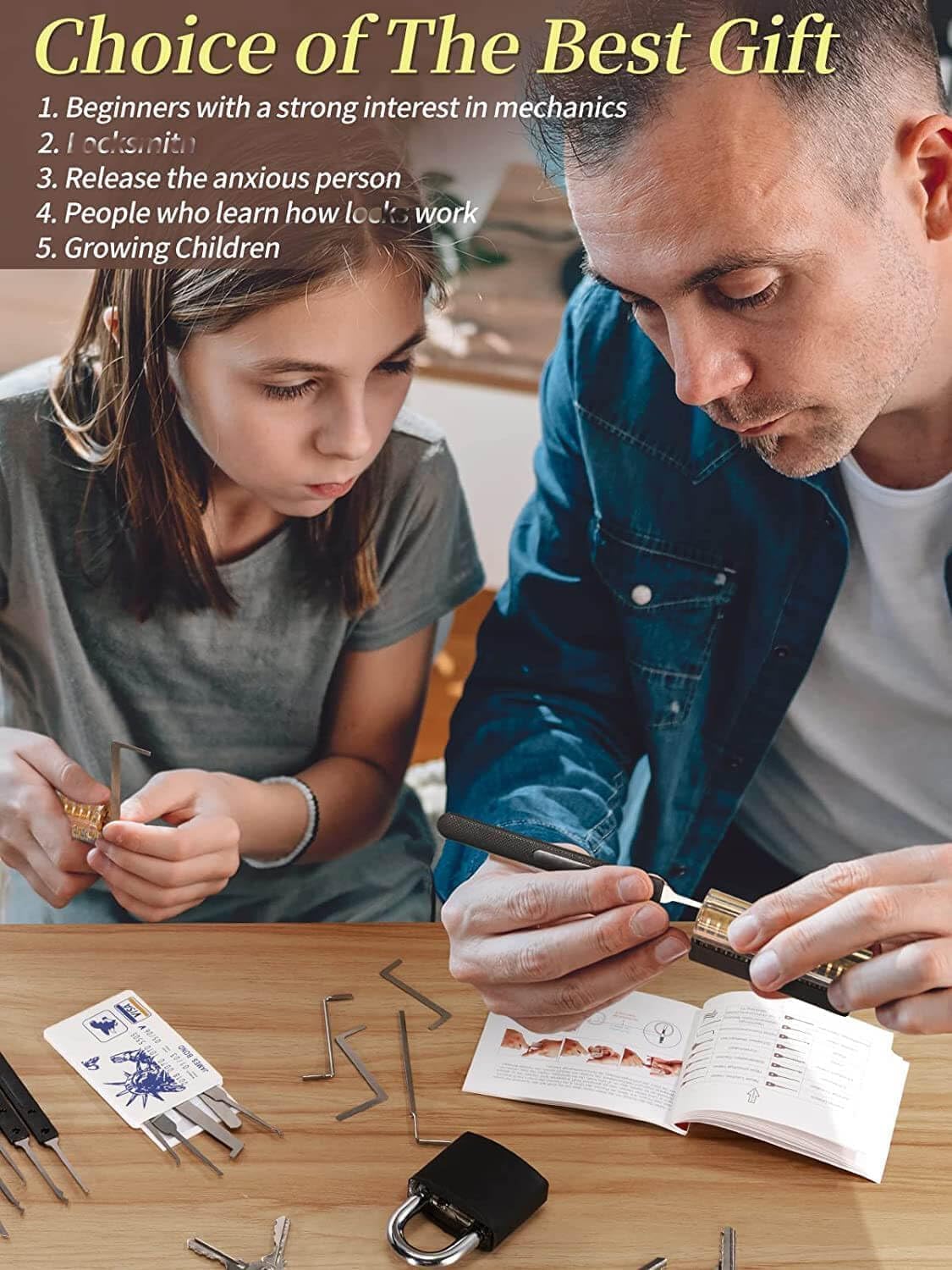 Sakerplus Waterproof Long Shackle Padlock Set