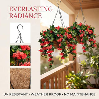 Sakerplus® Faux Crepe Myrtle Hanging Flower Basket 2 Pack