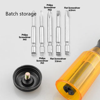 SAKER® Push Pull Ratchet Screwdriver With 5 Screwdriver Heads