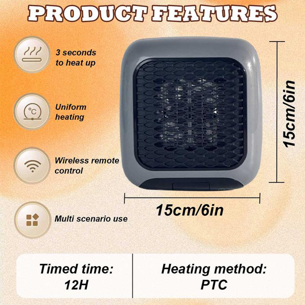 Sakerplus® Indoor Space Heater With Thermostat