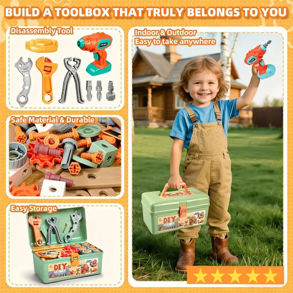 Sakerplus® Kids STEM Tool Set With Drill