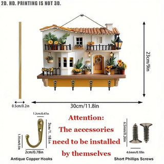Sakerplus® Sunflower Cottage Wooden Key Holder