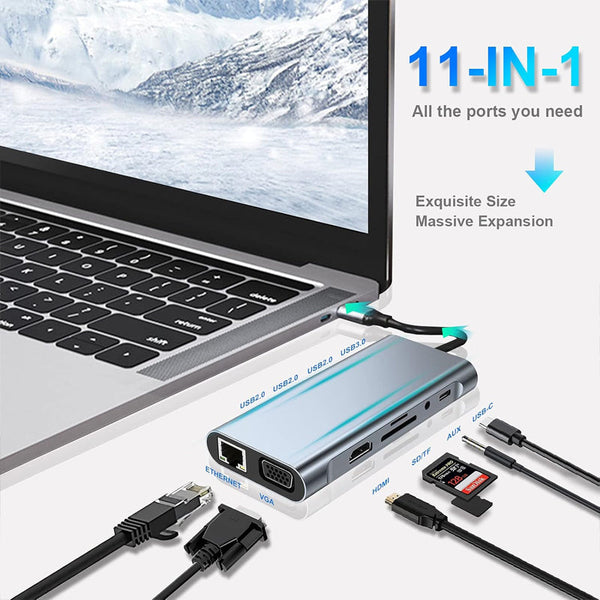 Sakerplus® 11 In 1 USB C Hub