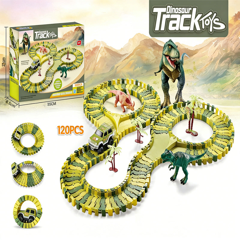Sakerplus® Dinosaur World Flexible Track Playset