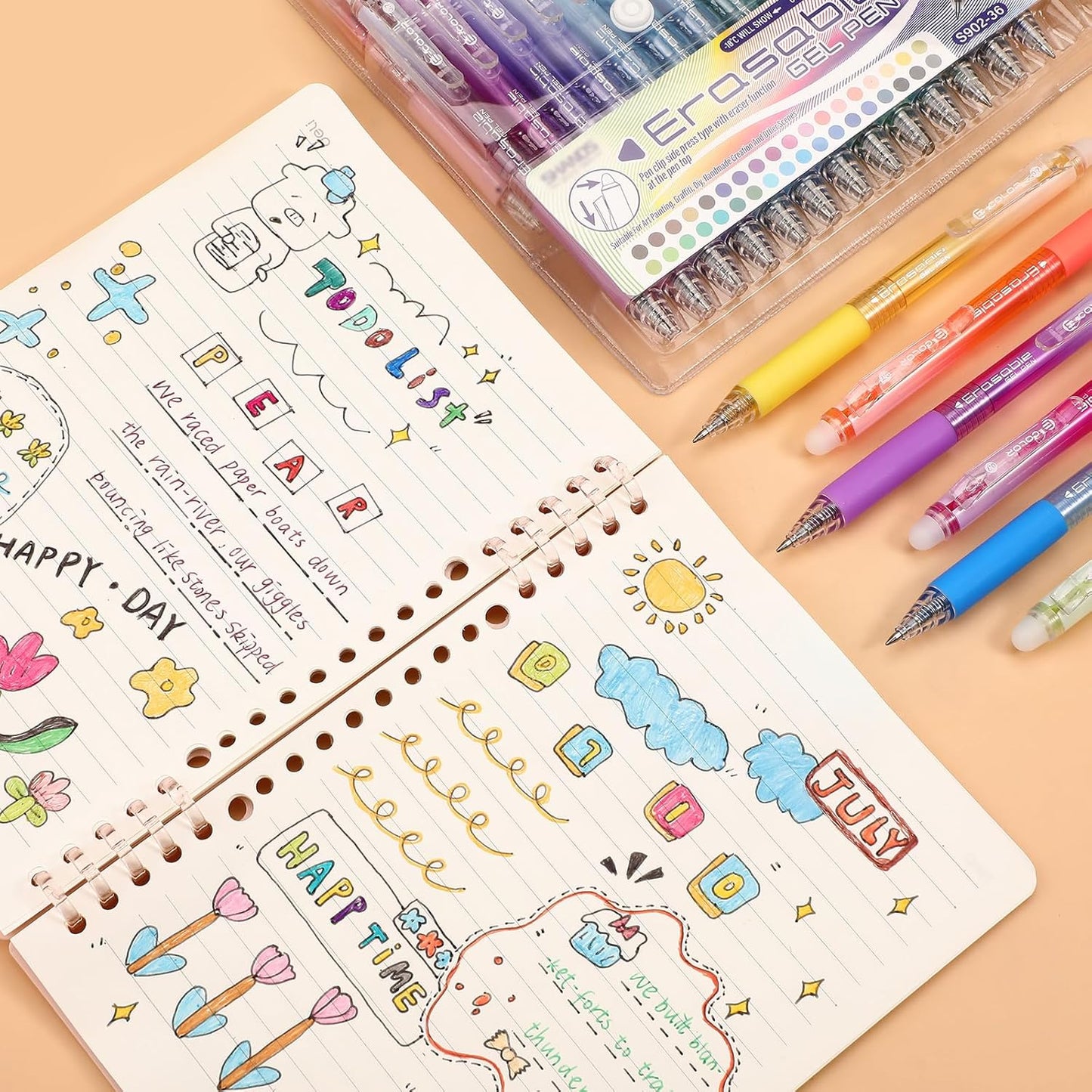 Sakerplus Erasable Multicolor Gel Pen Set