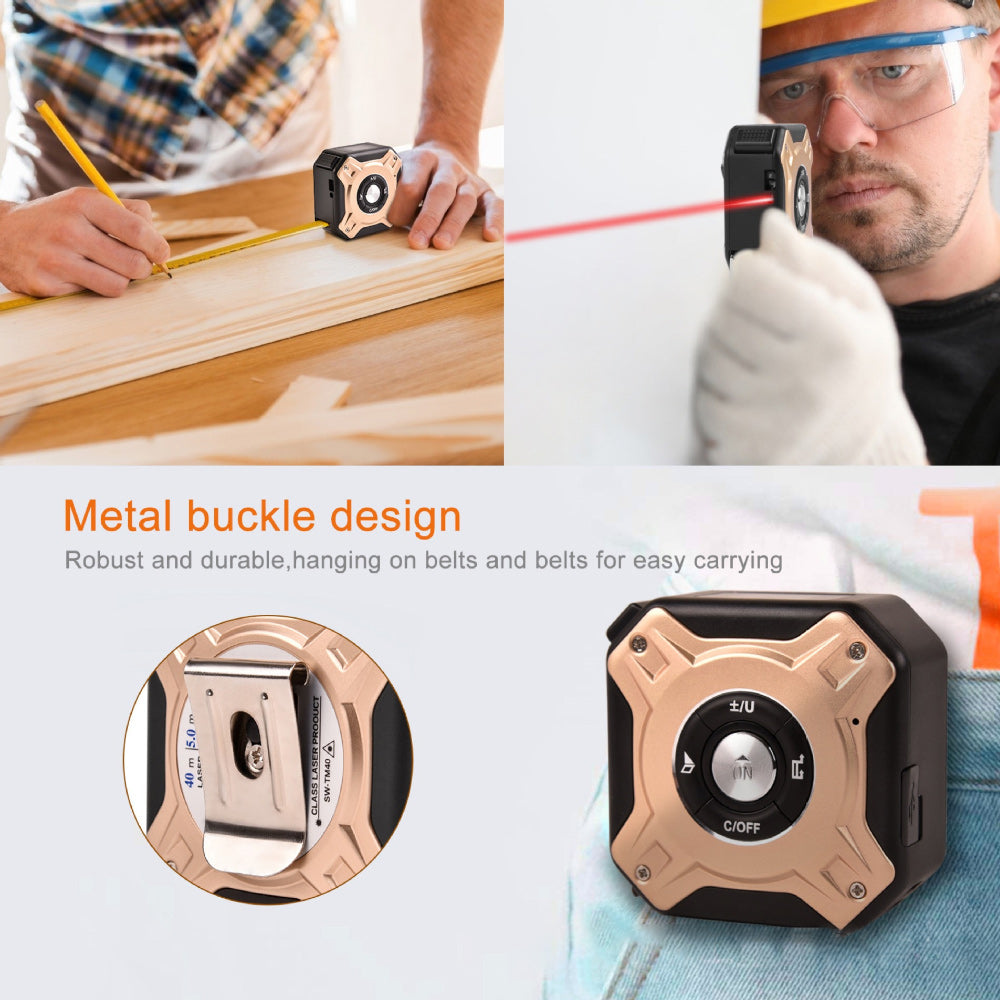 SAKER® Laser Tape Measure 40M