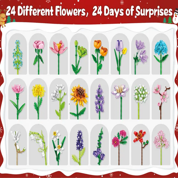 Sakerplus® Christmas Flower Bouquet Advent Calendar