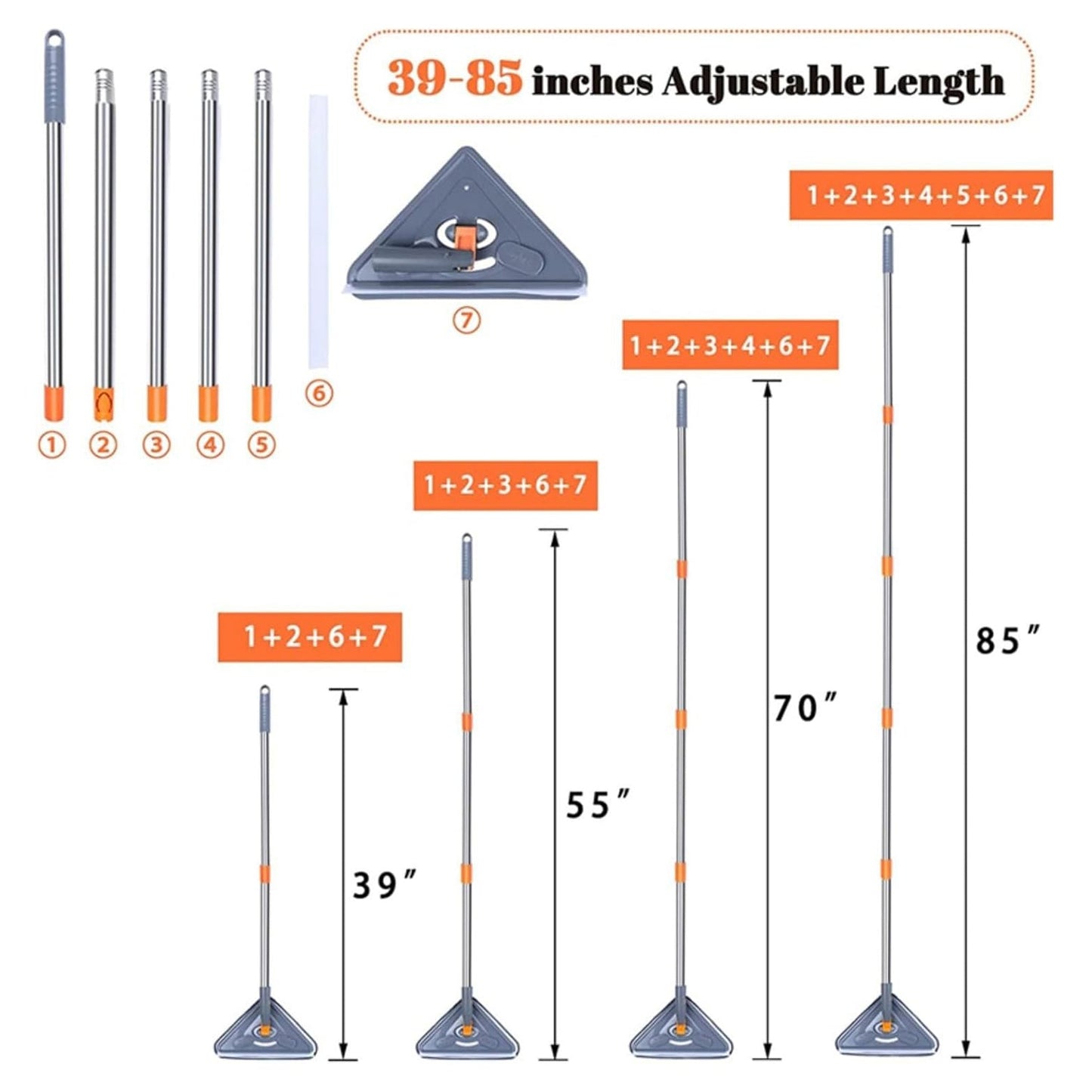 Sakerplus Long-handled wall cleaning mop