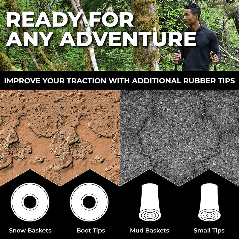 Sakerplus Ultralight Folding Aluminum Trekking Poles