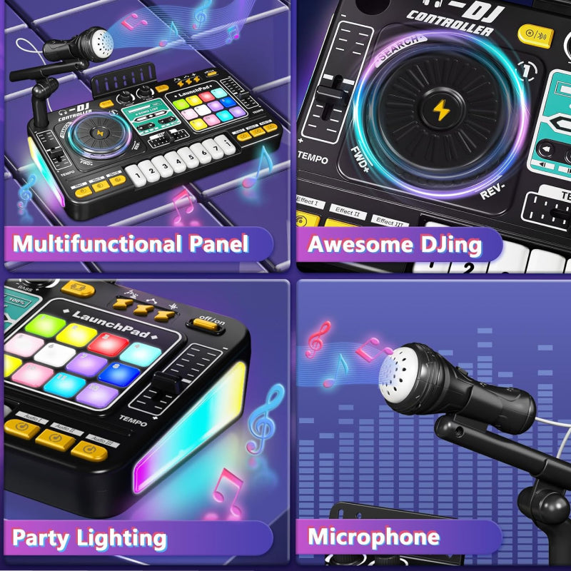 Sakerplus® Kids DJ Mixer Table With Microphone