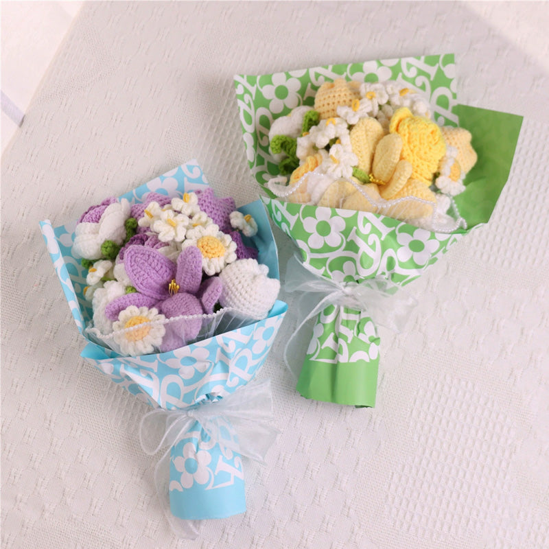 Sakerplus Crochet Flower Gift Bouquet Decoration