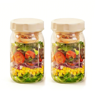 Sakerplus® Salad Dressing Container Glass Jars