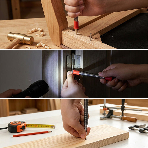 Sakerplus® Spring Loaded Center Punch Tool