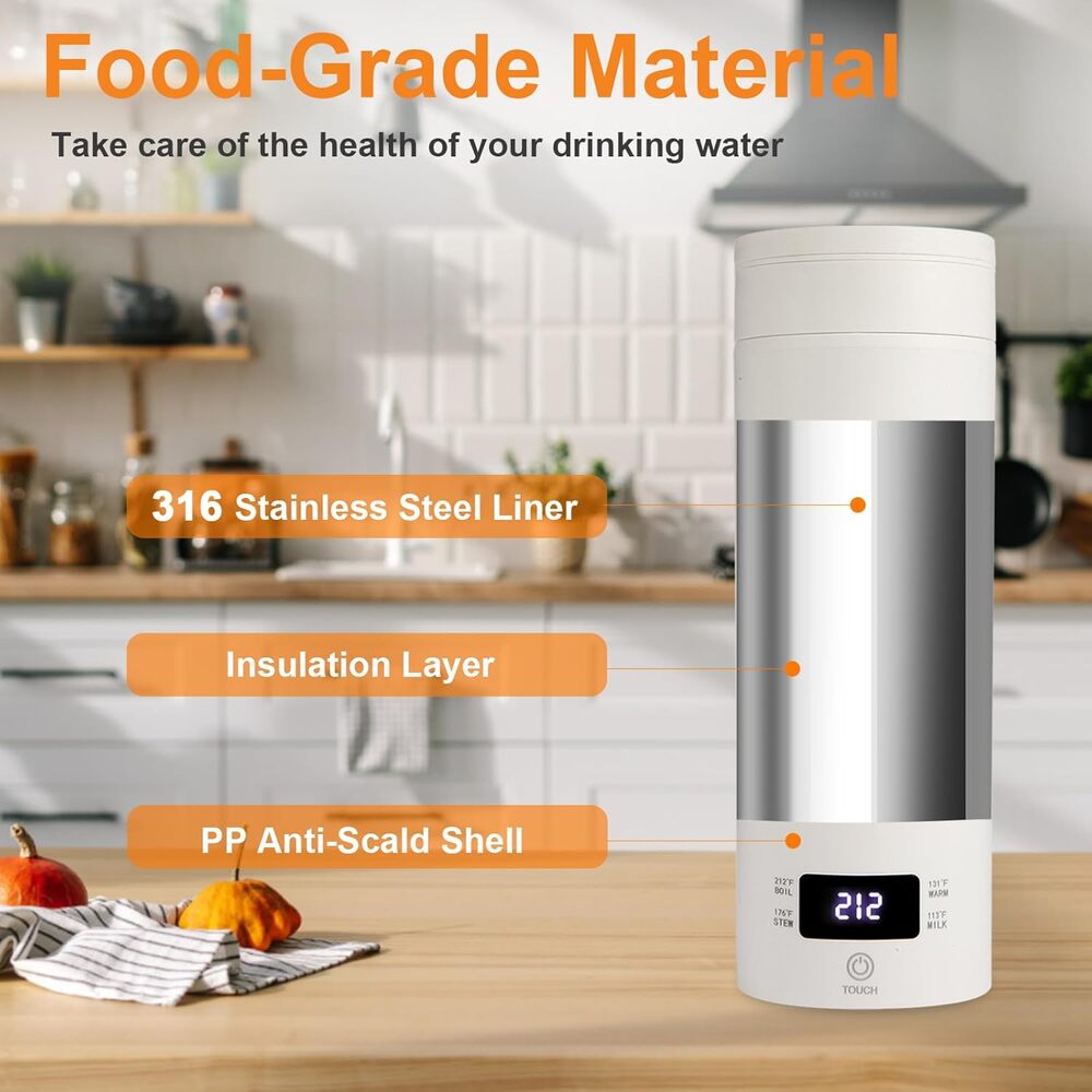 Sakerplus Portable Travel Electric Tea Kettle