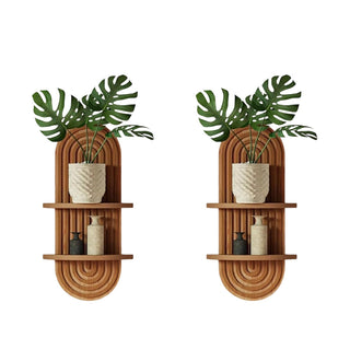Sakerplus® Boho Arched Wooden Wall Shelf