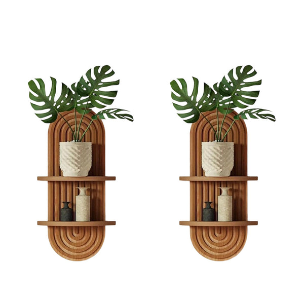 Sakerplus® Boho Arched Wooden Wall Shelf
