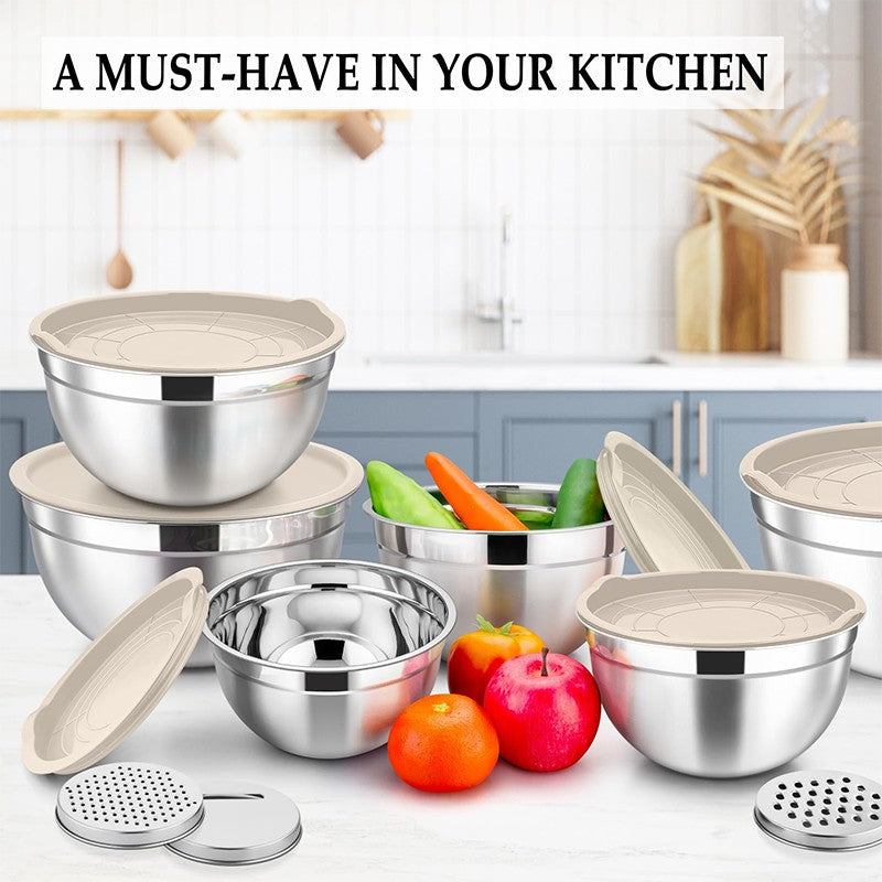 Sakerplus Stainless Steel Mixing Bowls Set