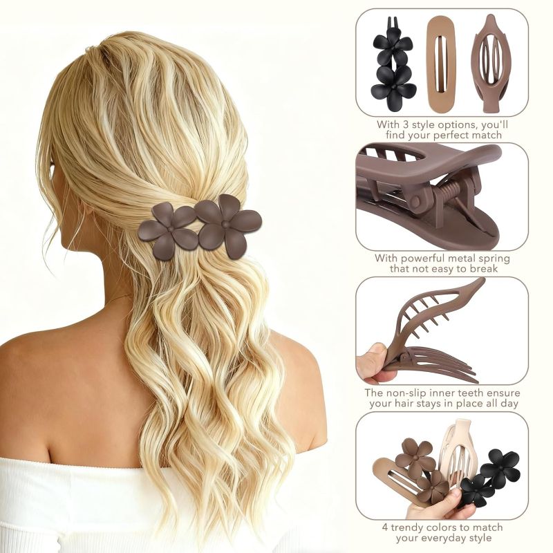 Sakerplus® 12 Pack Flat Hair Clips For Women