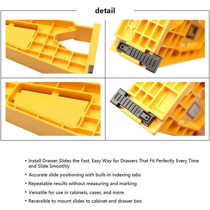 SAKER® 2 Piece Drawer Rail Installation Device