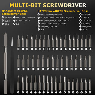 Sakerplus® 57-in-1 Magnetic Bits Precision Screwdriver Set