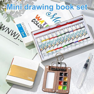 Sakerplus® Mini Pocket Watercolor Paint Set