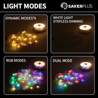 Sakerplus Rechargeable Outdoor Camping String Lights