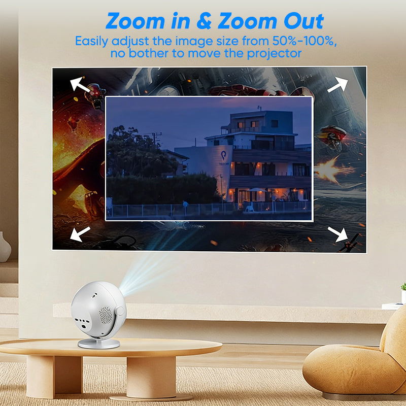 Sakerplus® 4K Mini Projector With WiFi6