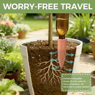 Sakerplus® Self-Watering Terracotta Plant Spikes Pack