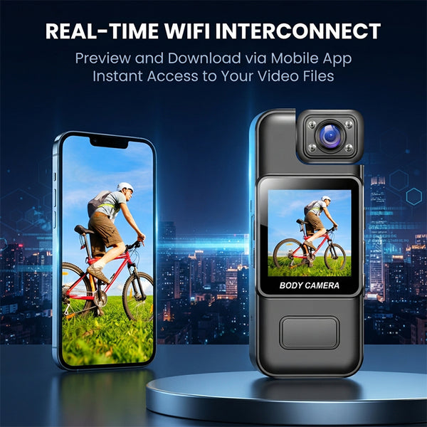 Sakerplus® 4K Body Cam With Rotatable Lens