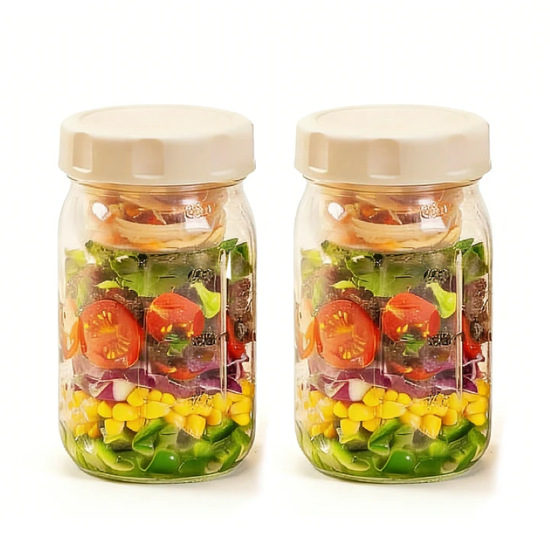Sakerplus® Salad Dressing Container Glass Jars