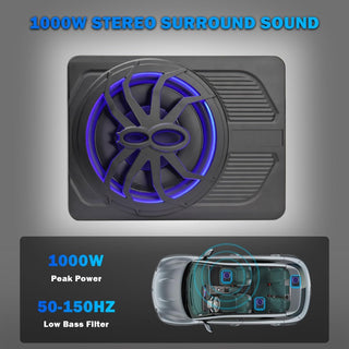 Sakerplus® Slim Powered Car Subwoofer Audio Speaker