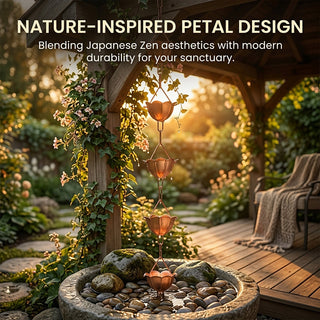 Sakerplus® Nature-Inspired Petal Design Rain Chain