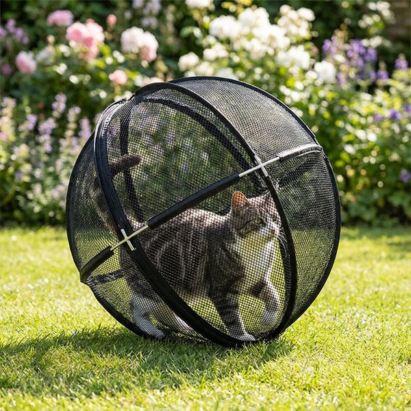 Sakerplus® Rolling Outdoor Cat Ball Enclosure
