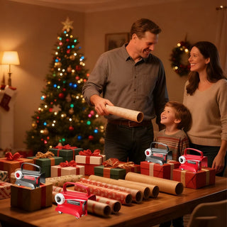 Sakerplus® Wrapping Paper Cutter And Dispenser Set