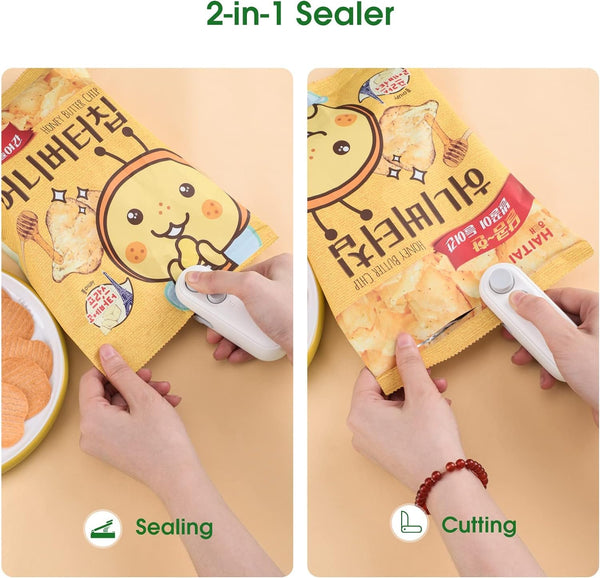 Sakerplus® Rechargeable Handheld 2 in 1 Heat Sealer