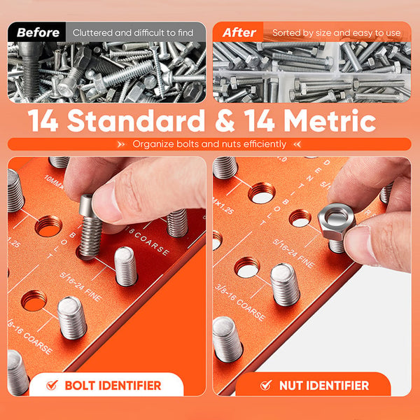 Sakerplus® Nut and Bolt Thread Checker