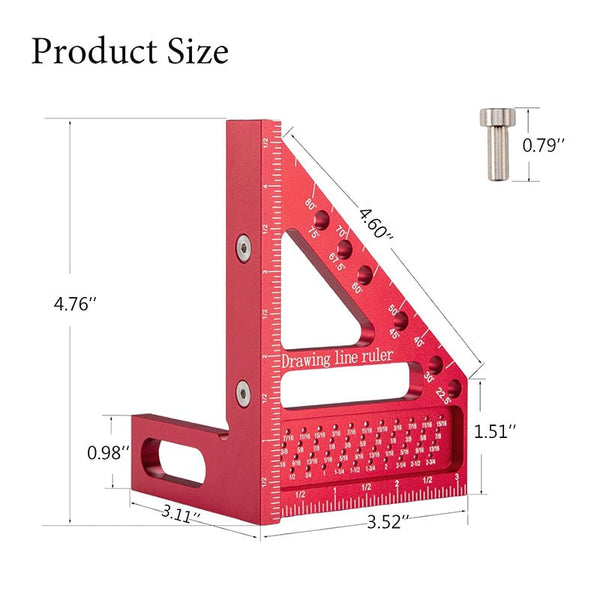 Sakerplus® Woodworking Scriber Marking Line Ruler