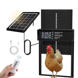 Sakerplus Waterproof Aluminum Alloy Solar Chicken House Door