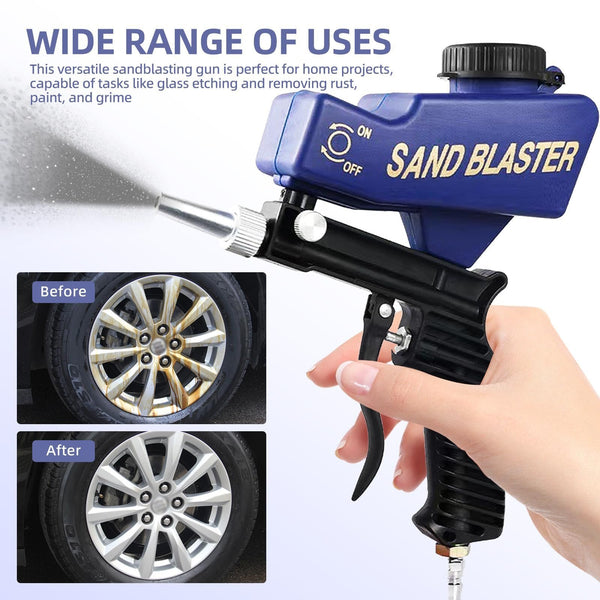 Sakerplus® Portable Anti-Slip Handheld Sand Blaster with Nozzle