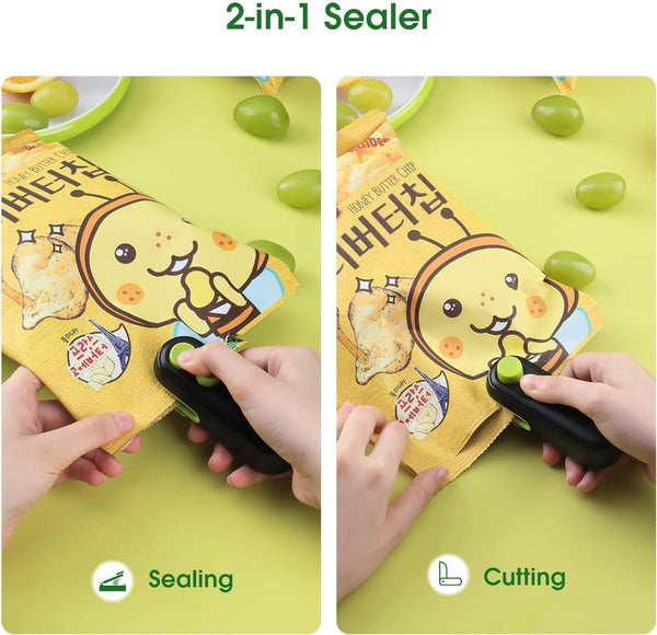 Sakerplus® Rechargeable Handheld 2 in 1 Heat Sealer