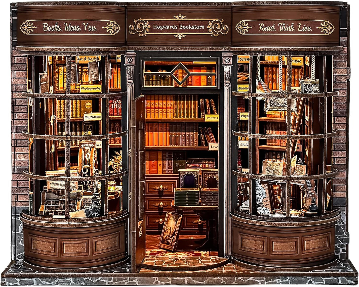 Sakerplus® 3D Wooden Book Nook Diorama Kit