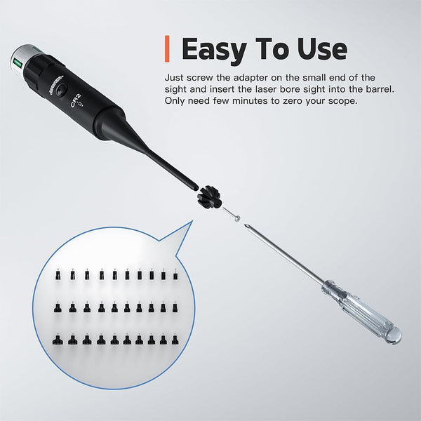 Sakerplus® Laser Bore Sighter Kit for All Calibers