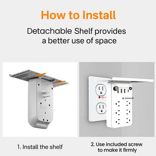 Sakerplus® Multi-plug outlet with night light