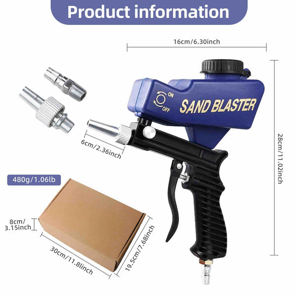Sakerplus® Portable Anti-Slip Handheld Sand Blaster with Nozzle