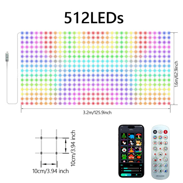 Sakerplus® RGBIC Smart Net Lights With App And Remote Control