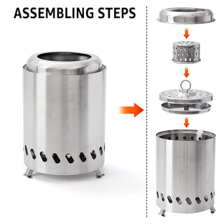 Sakerplus® Portable Smokeless Tabletop Firepit