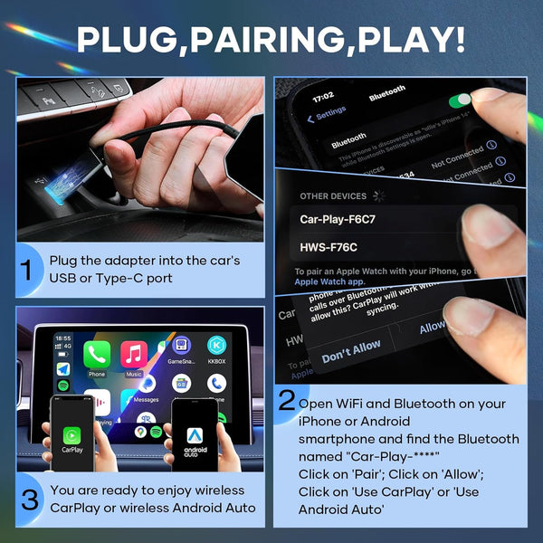 Sakerplus® Wireless CarPlay Adapter
