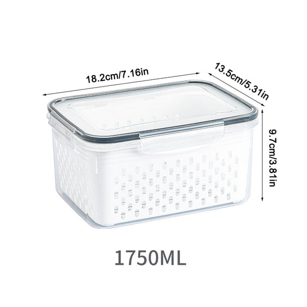 Sakerplus® Food Storage Containers for Fridge with Removable Colander