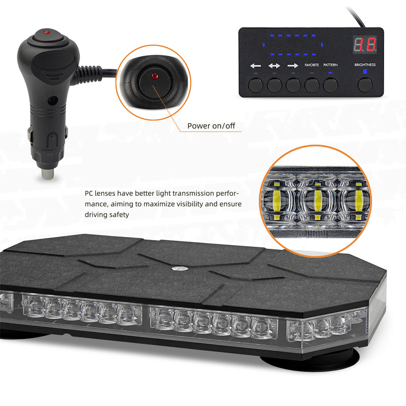 Sakerplus LED Flashing Strobe Light Bar